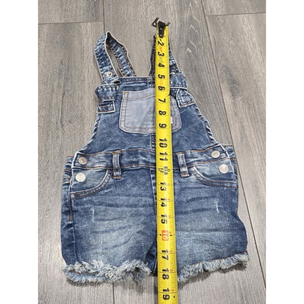 7 For All Mankind Overalls Denim Pants Blue Girls Size 18 months A006063 - Picture 10 of 11
